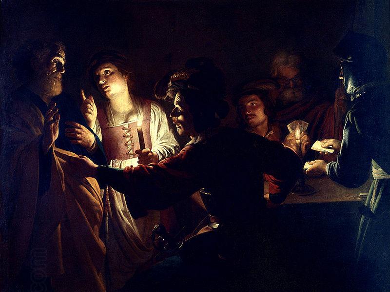 Gerard van Honthorst De Verloochening van Sint Petrus oil painting picture